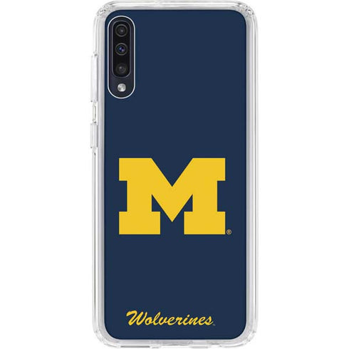 University of Michigan M Logo Bold Galaxy A50 Clear Case